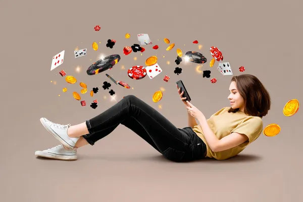 A woman in a luxurious green gown next to an ornate roulette wheel, capturing the upscale casino mood of WIN7JILI.